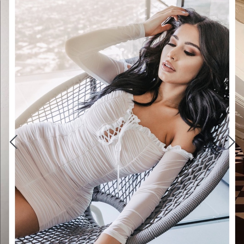 Maura Mesh Dress - White